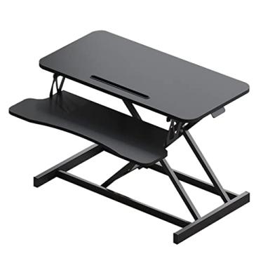 Imagem de Elevador de estação de trabalho de mesa ajustável (5,5-20 polegadas), conversor ergonômico sentado em pé, com bandeja de teclado para escritório em casa, (cor: A, tamanho: 72 * 63 * 12-51 cm) (B 72 *