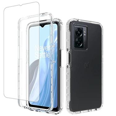 Imagem de Vavies Capa compatível com OnePlus Nord N300/Oppo A77 5G/Oppo A57 5G CPH2339 com protetor de tela de vidro temperado, capa protetora transparente à prova de choque para OnePlus Nord N300
