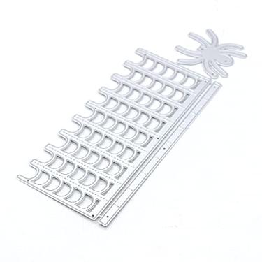 Imagem de KSCRAFT Estêncil de matriz de corte de metal roseta de teia de aranha de Halloween para álbum de recortes/álbum de fotos decorativo em relevo cartões de papel DIY (tamanho grande)