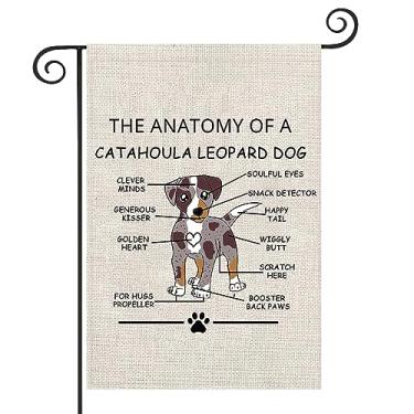 Imagem de Catahoula Leopard Dog Lovers Gift The Anatomy of A Catahoula Leopard Dog Garden Flag Vet Mom Housewarming Yard Flag (Catahoula Leopard)