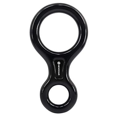 Imagem de NewDoar Equipamento de escalada Downhill, Descender Rappel Rock Escalada Descendente Belaying Equipment Rescue Figure 8 Descender Rigging Plate 35KN para Escalada e Dispositivo de Rapel (Preto)
