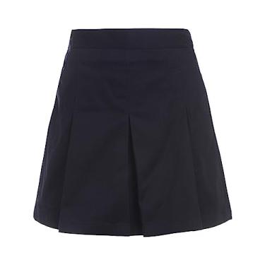 Imagem de Nautica Saia de scooter plissada para meninas com shorts, cintura de malha, Sarja azul-marinho, 4