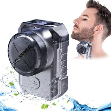 Imagem de Mini elétrico, barbeador elétrico masculino à prova d'água, barbeador elétrico portátil com carregamento USB, malha de lâmina flutuante, para viagem de negócios de escritório de viagem /1343