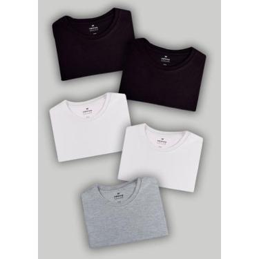 Imagem de Kit Com 5 Camisetas Masculinas Básicas Slim Hering