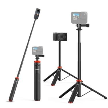 Imagem de UURig Tripé extensível de bastão de selfie para GoPro Max Hero 10 9 8 7 6 5 4, DJI Osmo Action, Insta 360 One R e mais câmera de ação (127 cm)