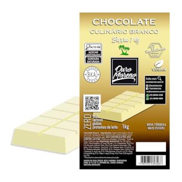 Imagem de Chocolate culinário branco barra 1kg