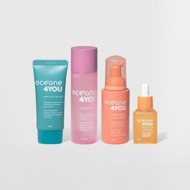 Imagem de Kit Espuma Facial + Tônico Facial + Sérum + Hidratante Facial 4you (4 Produtos)