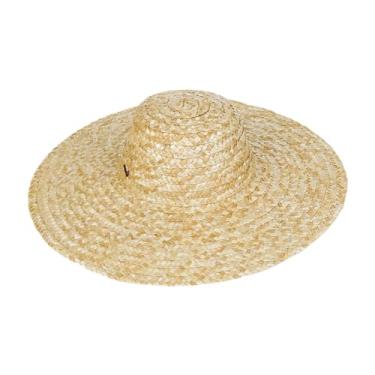 Imagem de Kokiya Chapéu de palha de cowboy de verão funcional respirável com cordão de vento versátil para caminhadas e pesca, Diâmetro 45CM