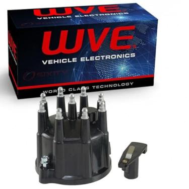 Imagem de Kit de tampa e rotor de distribuidor Wells WVE compatível com Dodge B150 B1500 B250 B2500 B350 B3500 D150 D250 D350 Dakota Durango R 5.2L 5.9L V8 1992-2003