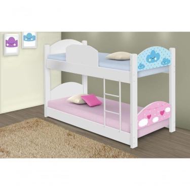 Imagem de Beliche Infantil Nuvem Menino E Menina Com 2 Colchões