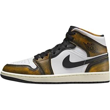 Imagem de Nike Tênis masculino Air Jordan 1 Mid SE, Vela branca táxi preto, 41