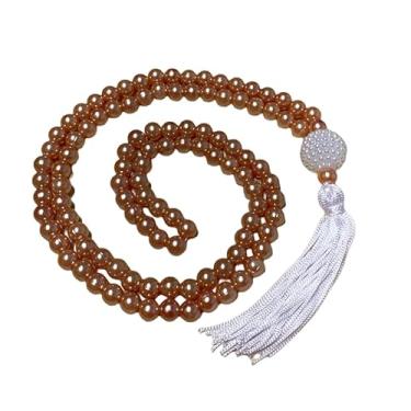 Imagem de Japamala 108 Contas Pérola Bege 8mm Meditação Colar