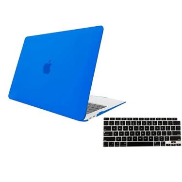 Imagem de Kit Capa Case Para Macbook PRO 16 A2485 A2780 A2991 Fabricação a partir de 2021 CHIP M1 M2 M3 + Película de Teclado (Azul Royal Fosco)