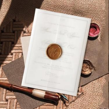 Imagem de Pacote com 70 jaquetas de veludo para convites de 12 x 18 cm, papel de velino pré-dobrado da ZYNERY para convites, envelopes de papel transparente de veludo para convites de casamento – Papel translúcido para convite de aniversário