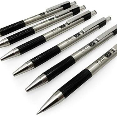 Imagem de Zebra-G301 Caneta Rollerball Retrátil Zebra G-301 - Corpo De Aço Inoxidável - 0,7 Mm - Tinta - Pacote Com 6 6 Unidades (Pacote Com 1) Preto