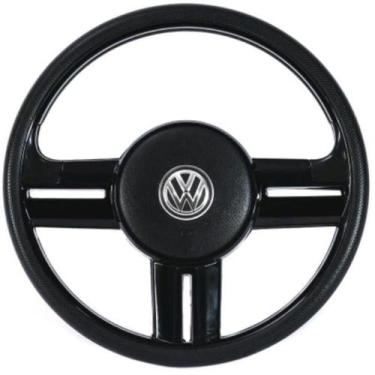 Imagem de Volante Esportivo Rallye Prata Tuning Vw Top Car G1 + Cubo Completo - 