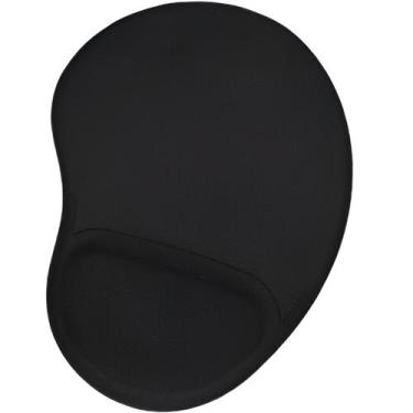 Imagem de Mouse Pad com apoio de Pulso Ergonomico confortavel PRETO Neoprene - J