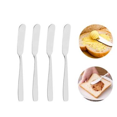 Imagem de Kit 4 Espátulas Manteiga Patê Requeijão Geleia Aço Inox - Losanshop