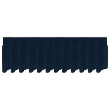 Imagem de Kit Com 12 Pares De Meias Social Mash Poliamida Longa Canelada, Marinh