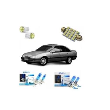 Imagem de Kit Lampadas Gm Chevrolet Omega Led Farol H4 H3 Super Branca - Blue Li