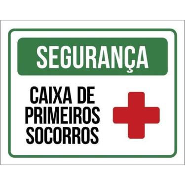 Imagem de Placa Segurança Caixa Primeiros Socorros 27X35 - Sinalizo