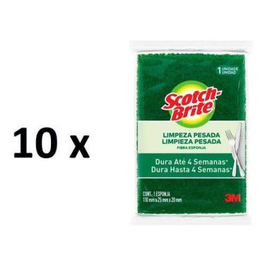 Imagem de Pacote Com 10 Esponja Multiuso Scotch Brite 3m - Lava Louças - Scotch-