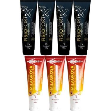 Imagem de Kit 4 Pomada Massageadora Fisiofort Premium 150g + 3 Pomada Massageado