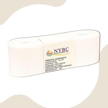 Imagem de Fita Para Laço De Gorgurão Branca - 22mm C/10 Metros - Nybc
