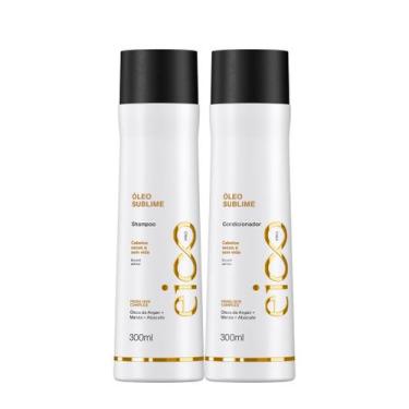 Imagem de Kit Eico Shampoo Sem Sal Condicionador Leave-In Nutrição Óleo Sublime 