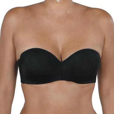 Imagem de Sutiã Sem Alças DeMillus 67858 Com Bojo, 46, Preto