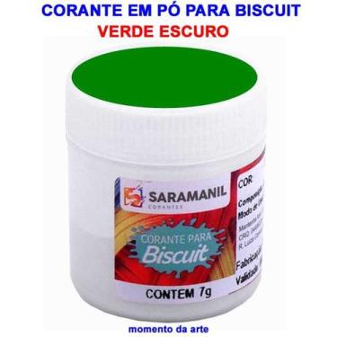 Imagem de Corantes para biscuit pó 7g - cor CINZA - Saramanil, verde escuro