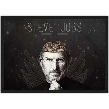Imagem de Quadro Decorativo Informática Steve Jobs Decorações Com Moldura G04 - 