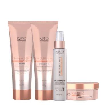 Imagem de Kit K.Pro Profissional Regenér Shampoo Condicionador Máscara e Leave-i