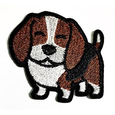Imagem de Adesivos HHO Patch Little Beagle Dog Cartoon Kids Applique Patches Filhote de Cachorro Ferro na Costura Patch Jaqueta Camiseta Patch Costura Ferro Bordado