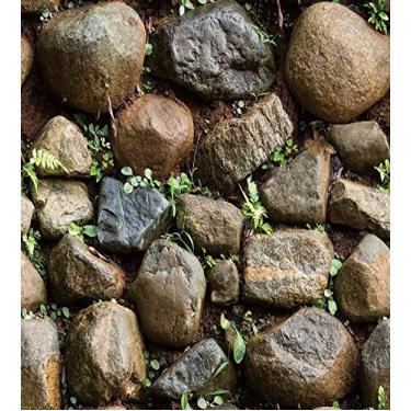 Imagem de Papel de parede autoadesivo de 45 cm x 120 cm da Yancorp, papel de parede de tijolo, papel de contato, lareira, cozinha, painel traseiro, porta de parede, balcão, forros superiores, 18"x120", Stone