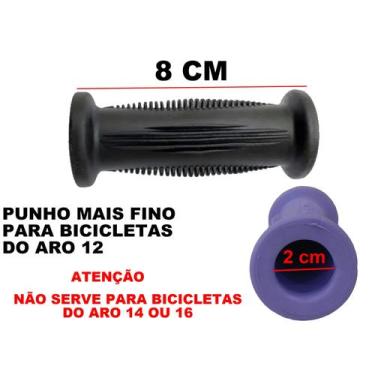 Imagem de Manopla Punho Para Bicicletas aro 12 Nathor, Preto