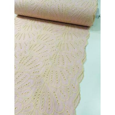 Imagem de Tecido Laise Bordada bicolor 100 algodão 1m x 1,4m - Impacto tecidos, 