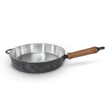 Imagem de Frigideira Fundida Alumínio Batido Grosso Com Tampa 26cm - Fund Lar, P
