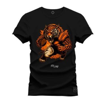 Imagem de Camiseta T-Shirt Unissex Eestampada Algodão Tigre Basquete - Nexstar, 