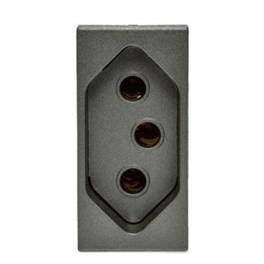 Imagem de Módulo Tomada Arteor 2 Pólos + Terra Magnésio - Pial Legrand