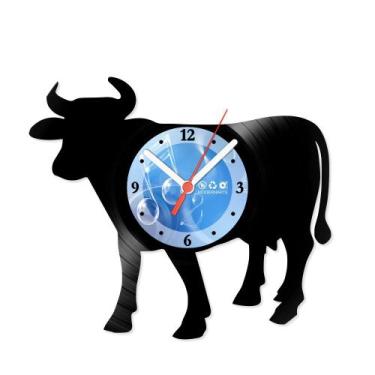 Imagem de Relógio De Parede Disco Vinil Animais - Vaca - VAN-076 - Modernarte