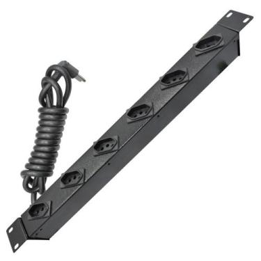 Imagem de Régua de Tomadas 06 Saídas Padrão Novo NBR 20A - CALHA0030 - Pier Tele