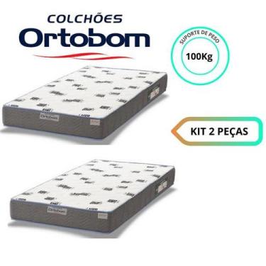 Imagem de Colchão Ortobom Espuma D33 Light Solteiro 88x188x14 (Kit 2 peças) - Tr