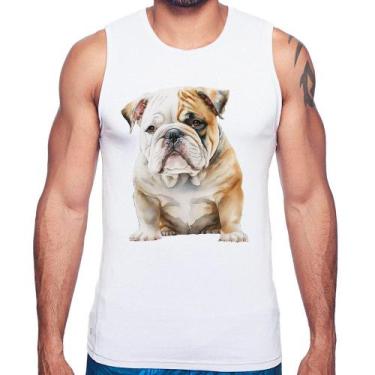 Imagem de Regata Bulldog-Inglês - Foca na Moda, Branco, GG