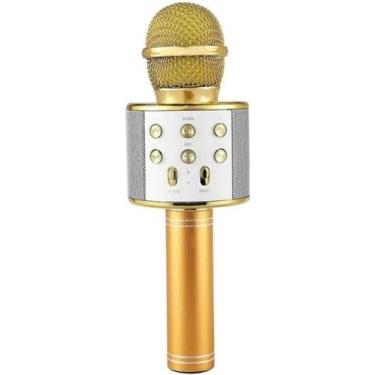 Imagem de MicrofMicrofone Bluetooth Sem Fio Karaoke Porta Usb Alto-falante Embut