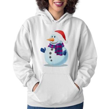 Imagem de Moletom Feminino Boneco de neve - Foca na Moda, Branco, GG