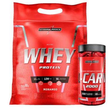 Imagem de Nutri Whey 907g Refil + L-Carnitina 120 Caps Integralmedica, Chocolate