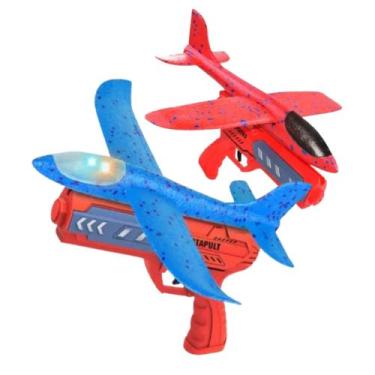 Imagem de Avião De Brinquedo Com Lançador Catapulta Aeronave Interativa Infantil