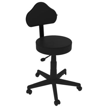 Imagem de Mocho Giratório Fidler Couro Preto