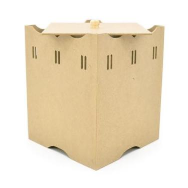 Imagem de Lixeira Passa Fita de MDF - 18x18x22cm - Clf artesanato
